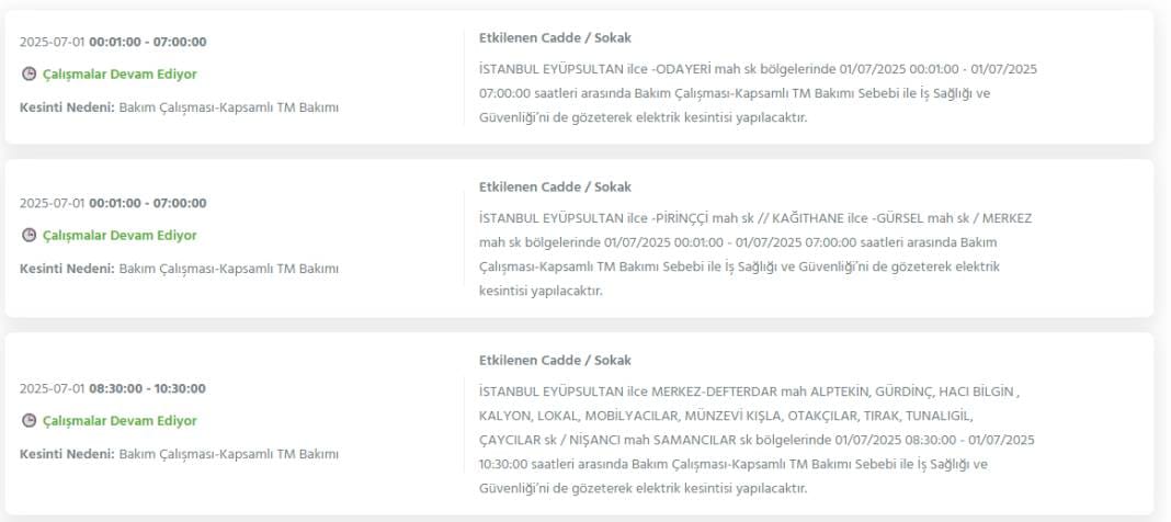 Bu geceden itibaren başlıyor: İstanbul'un 24 ilçesinde dev elektrik kesintisi 15